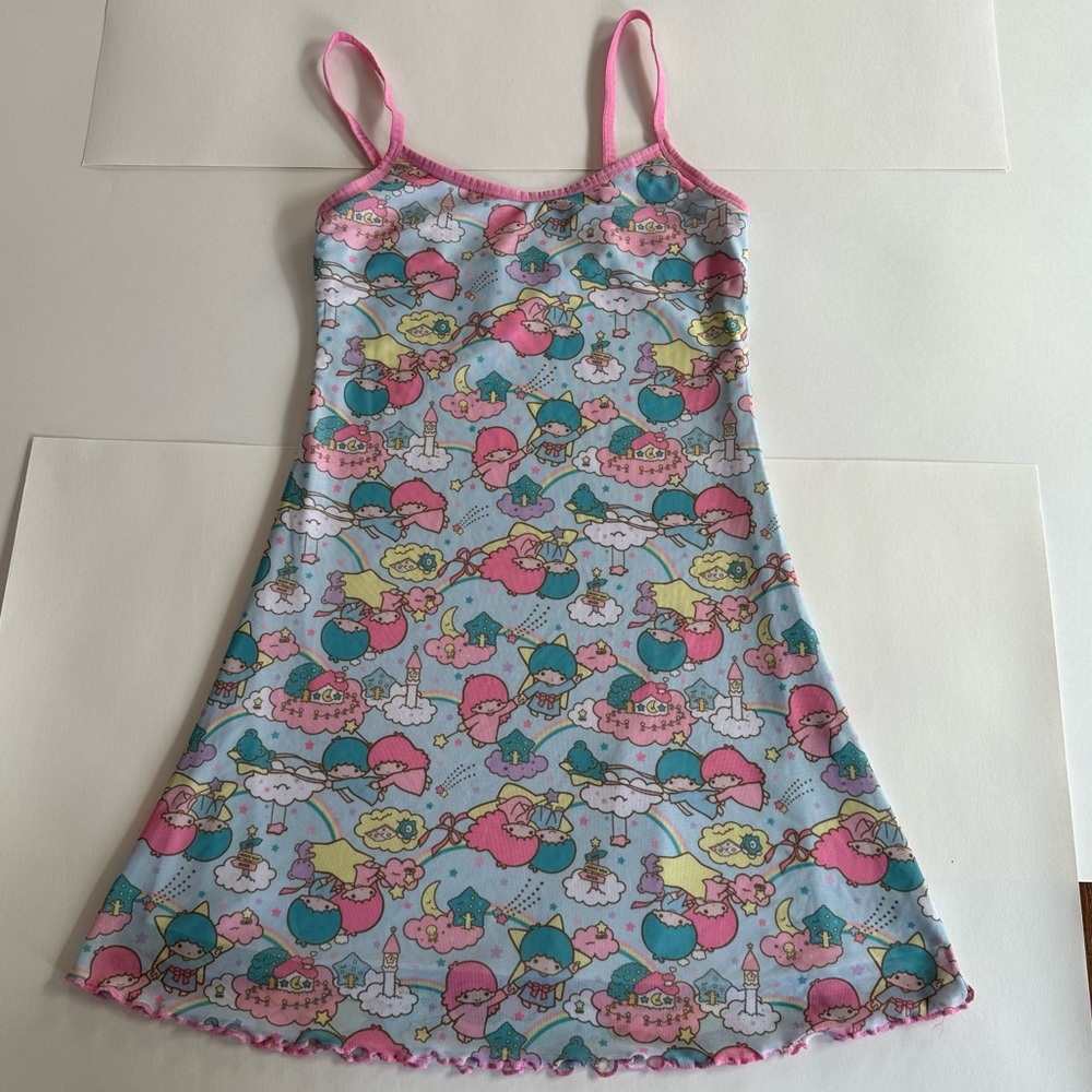 Dolls Kill x Hello Kitty Lost In The Clouds Mesh Dress Size Small